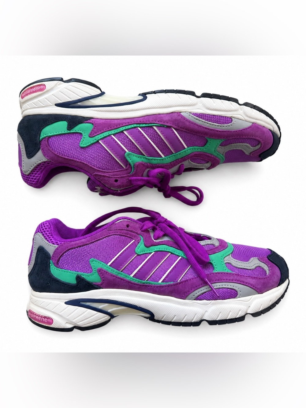 Adidas Temper Run Purple Green Sneakers Men’s 8 NWT F97208